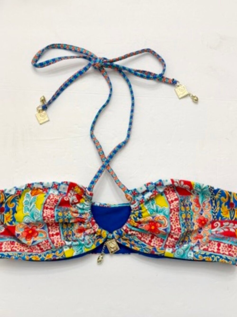Bydee Mallorca Halterneck String Bandeau Bikini Top Size L